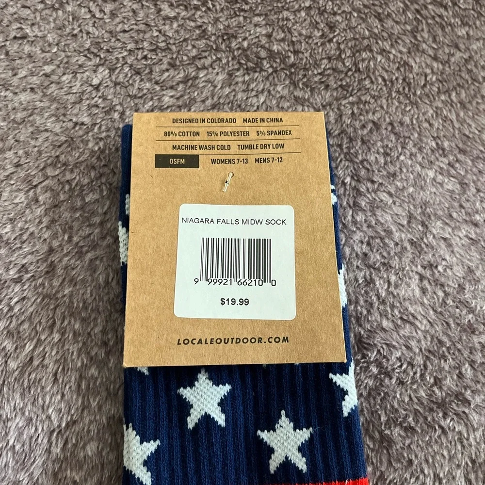 Patriotic Stars and Stripes Men's Crew Socks by Locale